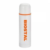 Термос Biostal арт.NB-750C-W узкое горло с кноп., 
белый 0,75л
