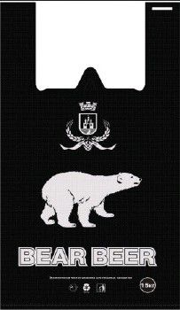 Пакет майка "Медведь" 30*58см