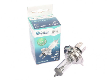 Лампа галоген H4  12/60/55W P43t "YADA" PREMIUM LONG LIFE