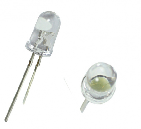 Лампа светодиод F3 (выводной светодиод) 3.5V белая 1LED "YADA"