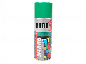 Краска аэрозольная зелёная "KUDO"  (520 мл)