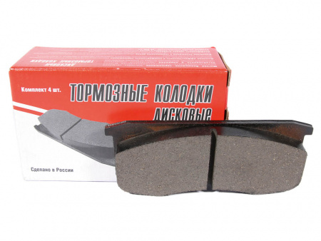 Колодки тормозные передние УАЗ (все модели диск.торм.) (к-т 4шт) "АЛЬФА"