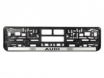 Рамка номерного знака с защелкой "AUDI"