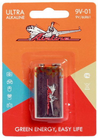 Батарейка 6LR61/Крона 9V щелочная AIRLINE