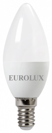 Лампа светодиодная EUROLUX LL-E-C37-5W-230-4K-E14