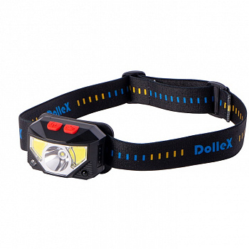 Фонарь налобный светодиодный на аккум. Li-Pol 3.7V 1000mA, COB (5W) + LED (3W), датчик движ., строб.