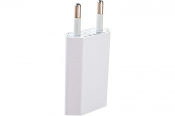 Сетевое зарядное устройство iPhone/iPod USB белое (СЗУ) (5 V, 1000 mA) "REXANT"