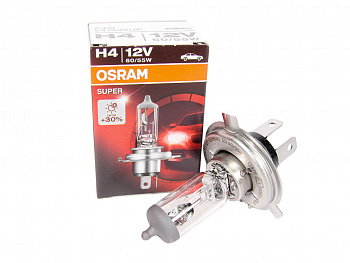 Лампа галоген H4  12/60/55W P43t "OSRAM" +30%