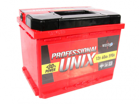 АКБ  6СТ-60 (242*175*190) (590А) "UNIX PROFESSIONAL"