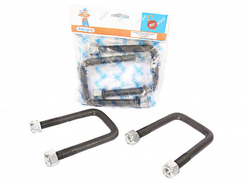 Стремянка рессоры задней 3302 (120 мм) в сборе с гайкой "ЗавГар" (к-т 2шт)