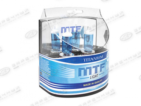 Лампа галоген H4  12/60/55W P43t к-т 2шт "MTF" TITANIUM 4400K (Корея)