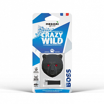 Ароматизатор на дефлектор "Медведи" 3D BOSS аналог аромата (Hugo Boss — Boss Bottled (no. 6))