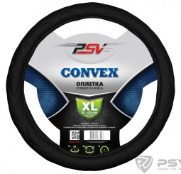 Оплетка руля "XL" d41-43см "PSV" CONVEX кожа, черный