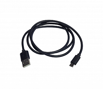 Зарядный кабель USB-Micro (TPE) 2А, 1м чёрный "YADA"