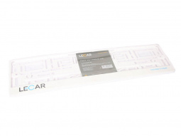 Рамка номерного знака с надписью"LECAR" шелкография (белая)