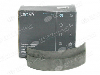 Колодки тормозные УАЗ задние (2 шт длин., 2 шт. корот.) (к-т 4шт)) "LECAR"  (фирм. упак.)