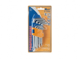 Набор звездочек (9 предм.) "TORX" Г-обр. короткие "KRAFT"