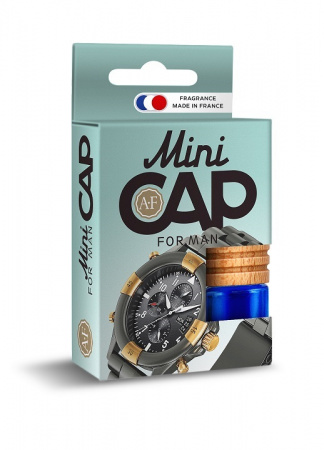 Ароматизатор подвесной с деревянной крышкой "AURA FRESH Mini CAP For Men" (Мужской) 4ml