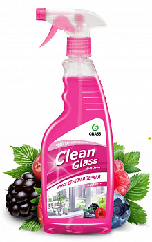 Очиститель стекол и зеркал (600 мл) "GRASS" "Clean glass" лесные ягоды  триггер