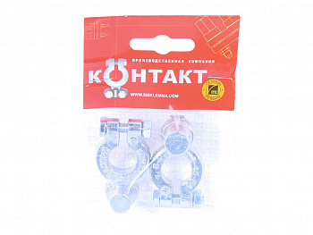 Клемма АКБ (+/-) переходник Euro Type 1 - Asia Type 3 адаптер "КОНТАКТ"