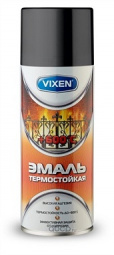 Краска аэрозольная черная термостойкая  "VIXEN" (520 мл)