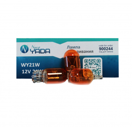 Лампа А 12-21 W21W 12V желтая б/цок. (указ.поворотов) "YADA"