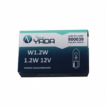 Лампа А 12-1,2 W1,2W 12V б/цок.(панель приборов) "микрушка" "YADA"