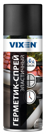 Герметик-спрей (520 мл)  черный эластичный "VIXEN" аэрозоль