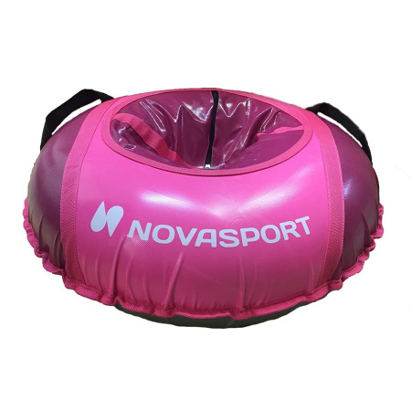 Санки надувные с камерой  80 см NovaSport Ватрушка Тюбинг тент CH040.080 (фиолетовый/розовый/фиолетовый)
