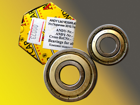 Подшипник генератора 2101-09, Ока "ANDYCAR" (к-т 2 шт) (Чехия)