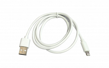 Зарядный кабель USB-Lightning (TPE) 2А, 1м белый "YADA"