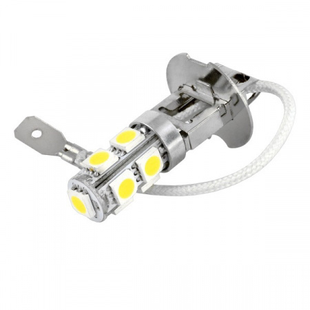 Лампа светодиод H3 12V 9 SMD диодов 1-контактная белая SKYWAY ближний, дальний свет, противотуманны