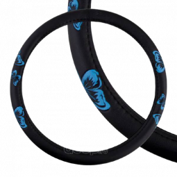 Оплетка руля "M" d37-39см SKYWAY  Glamour-3 M Черная экокожа
