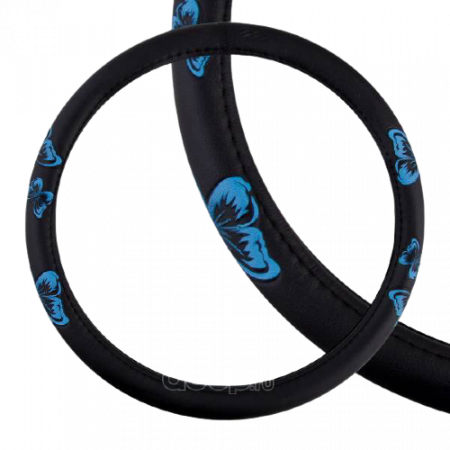 Оплетка руля "M" d37-39см SKYWAY  Glamour-3 M Черная экокожа