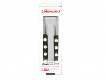 Огни ходовые SKYWAY 12V 4 диодов 4 W (~110*15*15мм) 2шт