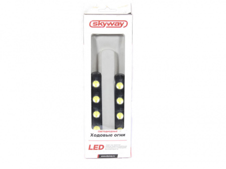 Огни ходовые SKYWAY 12V 4 диодов 4 W (~110*15*15мм) 2шт