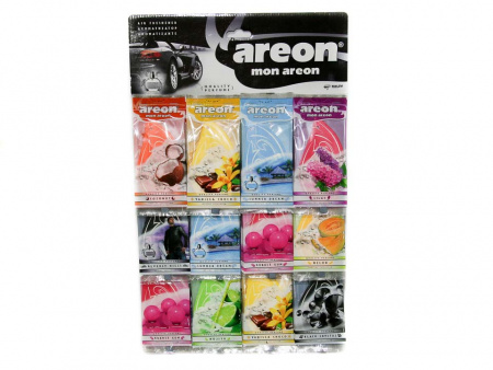 Ароматизатор MIX планшет (60шт) подвесной картонный "AREON MON AREON" Delicious (парус)