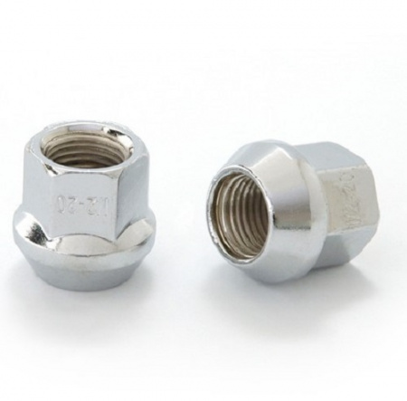 Гайка колеса М12*1,5 (25, кл.19, конус, открытая, хром) CHERY, CHEVROLET, FORD, OPEL, VOLVO