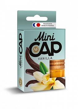 Ароматизатор подвесной с деревянной крышкой "AURA FRESH Mini CAP Vanilla" (Ваниль) 4ml