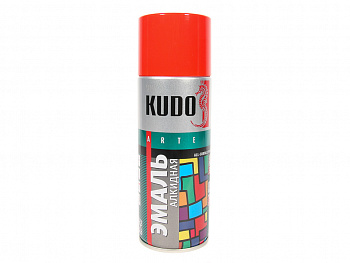 Краска аэрозольная красная "KUDO" (520 мл)