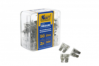 Предохранитель плоский 25А "KRAFT" (упак.50шт)