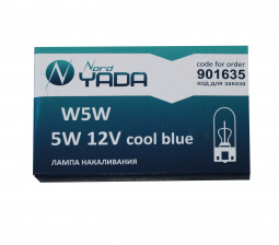 Лампа А 12-5 W5W 12V б/цок. синяя (габариты) "YADA"