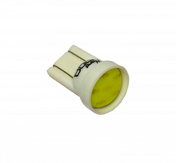 Лампа светодиод Т10 (12-5 габариты б/цок.) W5W 12V белая COB "YADA"