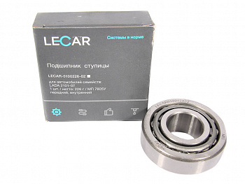 Подшипник ступицы 2101 (7804) малый,1111 задний наружний "LECAR" (фирм. упак.)