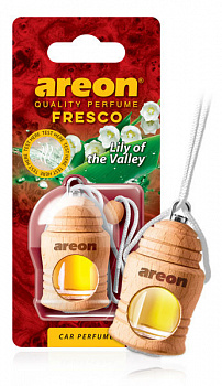 Ароматизатор подвесной с деревянной крышкой "AREON FRESCO" Lily of the Valley