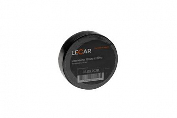 Изолента черная (19мм х 20м) "LECAR" ПВХ