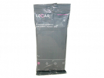 Салфетки влажные для стекол, зеркал, фар (30 шт) "LECAR"