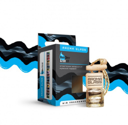 Ароматизатор подвесной с деревянной крышкой "Fouette Aroma Glass" Black Water&Ice Air