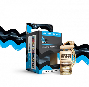 Ароматизатор подвесной с деревянной крышкой "Fouette Aroma Glass" Black Water&Ice Air