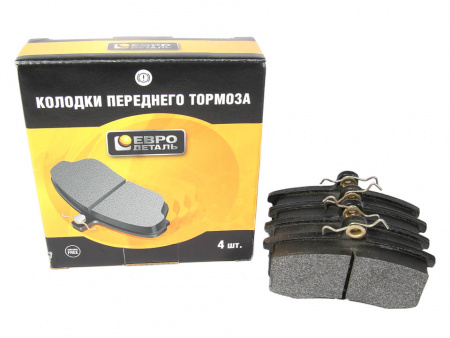 Колодки тормозные передние 2108 (к-т 4шт) "ЕВРОдеталь"